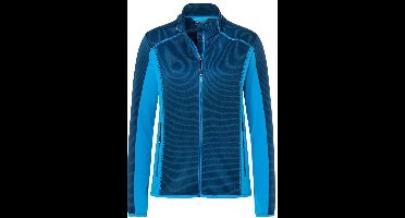James and Nicholson Dames/dames structuur fleece jack (Navy/Bright Blue)