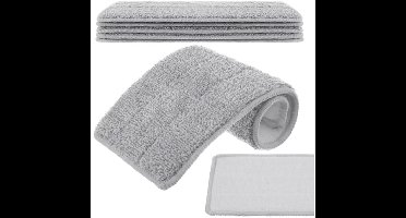 Ruhhy Mophoezen voor platte mop 33 x 12 cm microvezel set van 5 stuks