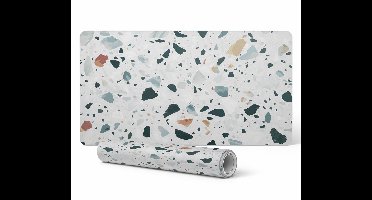 Beschermmat voor bureau, tafel, mozaïek terrazzo 100x50 cm