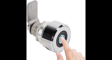 KARZO - Vingerafdrukkastslot USB-oplaadbaar sleutelloos elektronisch ladeslot mobiele app Smart Lock voor het laden van kasten Kastkluisje, zilver
