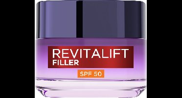L’Oréal Paris Revitalift Filler Anti-Aging Dagcrème - met 3 Soorten Hyaluronzuur - en SPF 50 - 50ml