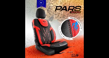 Stoelhoezen Hyundai Getz 2002 – 2011 – Pars Series - Rood zwart - Volledig leer – premium uitstraling (Voorstoelen set 2 voorstoelen)