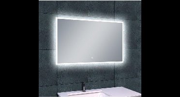Badkamerspiegel Wiesbaden Quatro - 100x60cm - LED - Verwarming Anti Condens - Touch Lichtschakelaar - Dimbaar