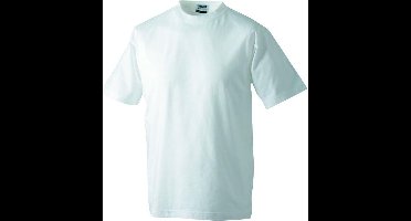 James and Nicholson Unisex Zware Ronde Tee (Wit)