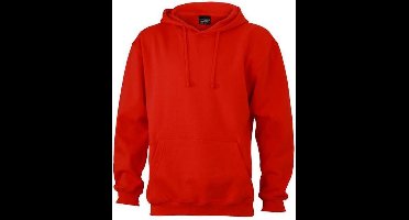 James and Nicholson Unisex Hooded Sweatshirt (Tomatenrood)