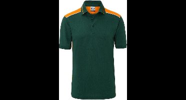 James and Nicholson Heren Werkkleding niveau 2 Polo (Donkergroen/oranje)