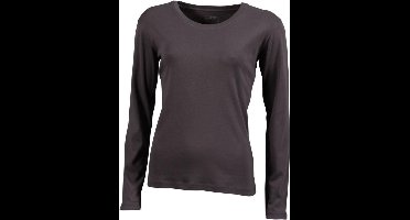 James and Nicholson Dames/dames T-Shirt met lange mouwen (Houtskool)