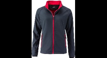 James and Nicholson Dames/dames Promo Softshell Jacket (IJzergrijs/Rood)