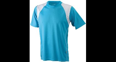 James and Nicholson Kinderen/Kinderen Junior Running Top (Turkoois/Wit)