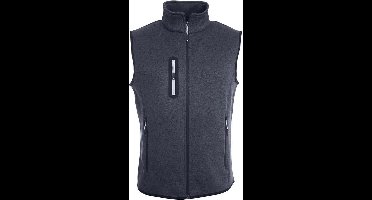 James and Nicholson Heren Gebreid Vlies Vest (Donkergrijs Melange/Zilver)