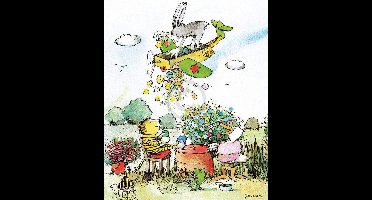 Kunstdruk Janosch - Blumenregen 48x58cm