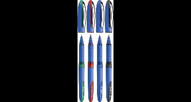 Schneider rollerball - One Hybrid C - conus punt - lijnbreedte 0,3mm - 4 stuks assorti kleuren - S-183194