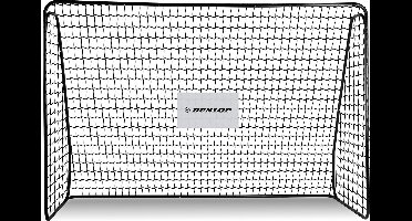 Dunlop Voetbaldoel - Voetbal Goal 300 x 205 x 120 cm - Voetbalgoal Groot - Buitenspeelgoed voor Kinderen en Volwassenen - Snelle Montage - Voetbal Training Doel - Metaal - Zwart