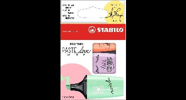 STABILO BOSS MINI Pastellove markeerstift, doosje van 3 stuks in geassorteerde pastelkleuren