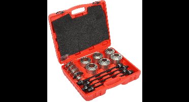 G&G 28-delige lagertrekkerset - Lagertrekker -Poelieterekker - Lagers - Koolstofstaal - 4 spindelmaten - 20 hulzen - Koffer