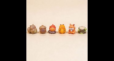 Forest Friends - Decoratieve miniatuur figuren - Herfst thema - 6 stuks - ↑ 1 - 3 cm