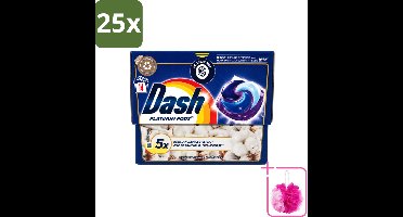 25 x Dash Platinum - Wasmiddel Capsules - Witte en Gekleurde Was - Frisheid van Katoen - 14 Wasbeurten - Bulkverpakking - Wasmiddel - Douchemop - Wascapsules