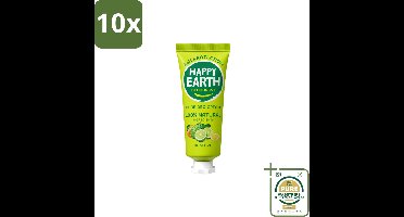 10 x Happy Earth – Deodorant Cream – 100% Natuurlijk Bergamot – 40 ml - Wasstrips - 100% Natuurlijk Deodorant - Bergamot Deodorant - Natuurlijke Deodorant Crème - Aluminiumvrij Deodorant - Vegan Deodorant