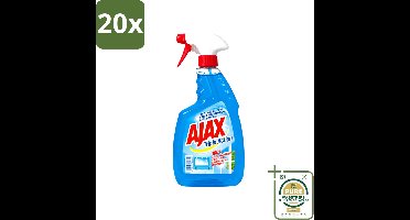 20 x Ajax - Glasreiniger Spray - Triple Action - Streeploos Schoon - Anti-Condens - 750 ml - Wasstrips - Glas Reinigen - Ramen Reinigen - Glas Reiniger - Streeploos Schoon - Anti-condens