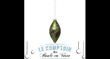 Boule de Noël 80 mm Pomme Pin 2 Assortiment