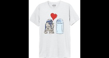 Star Wars R2D2 Love Trash Heren T-shirt - wit - XL