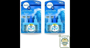 2 x Ambi Pur 3volution - Bermuda Vibes Navulling - Luchtverfrisser - 20 ml - Wasstrips - Oceaanfrisse Geur - Luchtverfrisser - Geurverspreiding - 3Volution Systeem - Geurintensiteit