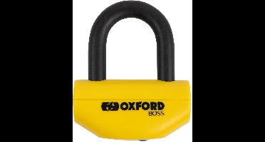 Oxford Boss Schijfremslot - Kleur Geel - ART 4 - beugelslot voor motorfiets - scooter - Aanhanger of meer - goedgekeurd voor de motorverzekering