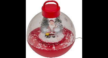 Kerstbal met 8 LED's, hoogte 17 cm, werkt op batterijen