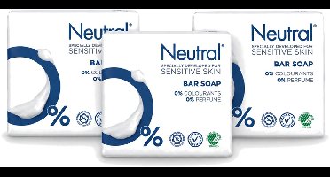 3 x Neutral – Zeepblok – Parfumvrij – 2×100 g - Voordeelverpakking - 3 stuks