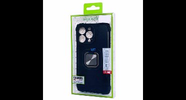 Green On Grip Armor Ring Anti Shock Case Galaxy A12 - Zwart