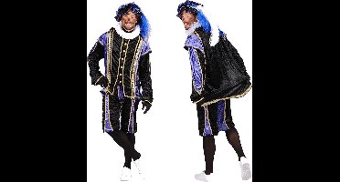 Piet velours Bilbao paars/zwart (mt XXL)