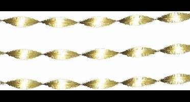 Crepepapier slinger - 4x - goud - 6 meter - feest versiering