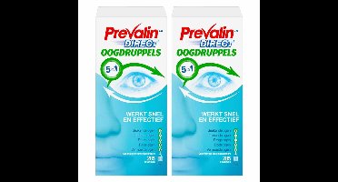 Prevalin 5-in-1 Direct Oogdruppels - 2 x 10 ml - Voordeelverpakking