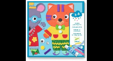 Djeco creatieve collage set - plakken en versieren voor kinderen.