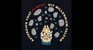 Star Wars - Navy Men's T-shirt - Asteroids that almost hit millenium falcon - S