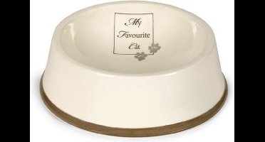 Designed by Lotte - Kattenvoerbak - Creme Grijs - 13,5x4,5 cm