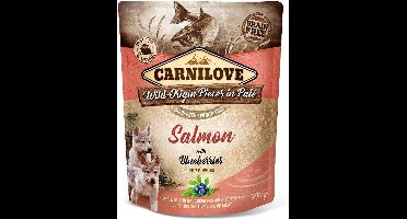 Carnilove Dog Pouch Pate Salmon with Blueberries for Puppy's 300 gram -  - Honden droogvoer