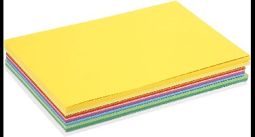 Lente karton, A4 210x297 mm, 180 gr, 300 div vellen, diverse kleuren