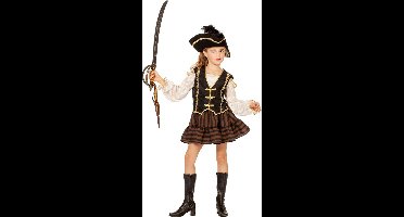 Bruine Piratenjurk meisje - Maat 152