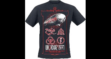Led Zeppelin - UK Tour '71. Heren T-shirt - M - Zwart