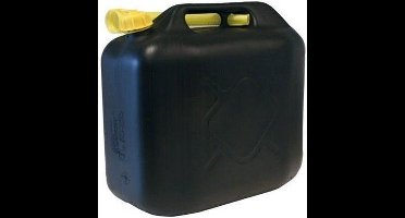 Jerrycan zwart plastic