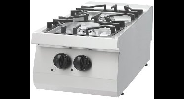 Heavy Duty Kookplaat - 2 Pitten - Enkel - 70 cm Diep - Gas