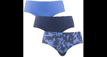 3-pack dames Invisible Hipster - L - Blauw
