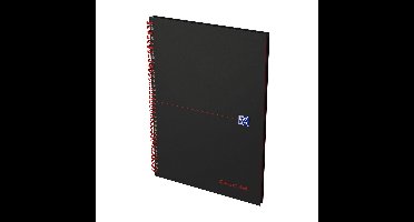 Spiraalblok oxf black en red a4 lijn 140pag 80gr | 5 stuks