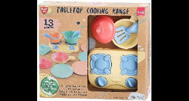 Play kookfornuis tafelblad speelset met accessoires - 13-delig - educatief speelgoed.