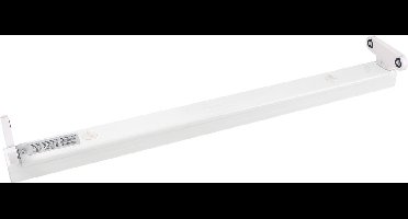 LED TL Armatuur T8 - Aigostar - 60cm Dubbel - IP20 - Mat Wit - Staal