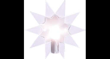 Best Season Boomtopper Topsy 14 cm - Transparante, Elegante Kerstster voor Boomdecoratie, Sfeervol voor Binnen, Perfect voor Raam, Tafel of Wand tijdens Feestdagen en Winterse Versiering