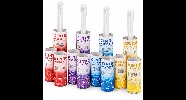 Benza - Pluizenroller en kleefroller set - 4 houders + 8 navulrollen - 720 kleefvellen