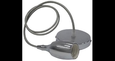 LED Hanglamp - Hangverlichting - Woby - Industrieel - Rond - Mat Chroom Aluminium - E27