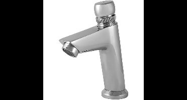 Toiletkraan - Fonteinkraan - Koudwaterkraan 1/2 - Versin Selfin - Zelfsluitend - Opbouw - Rond - Chroom